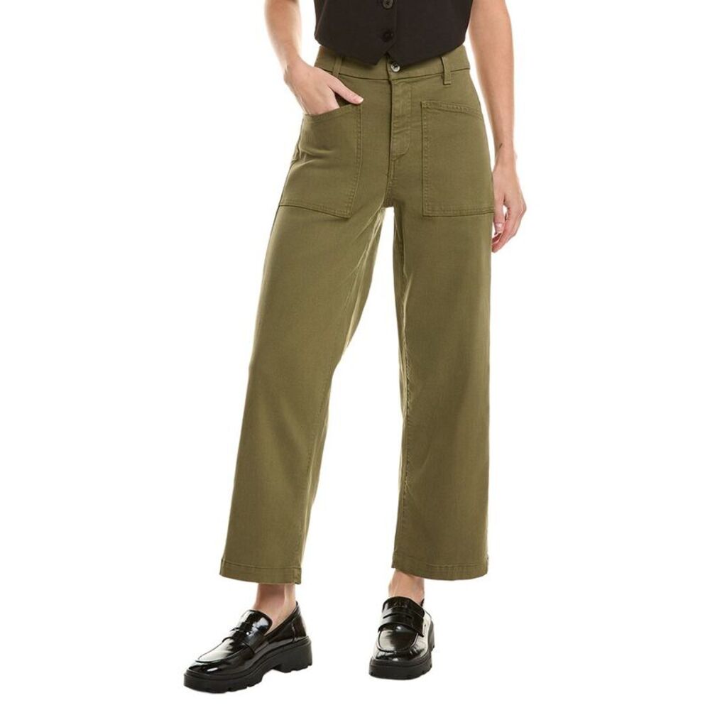 Le Jean Womens  Colette Patch Pocket Trouser, Green